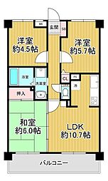 プレステージ南大久保 3LDKの間取図画像