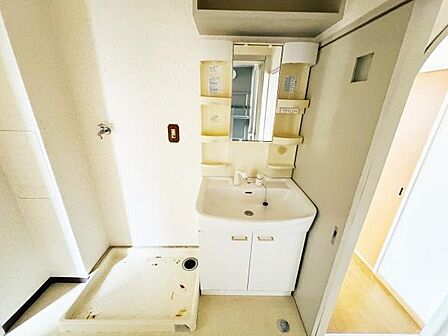 洗面所スペースです!室内洗濯パンもございます!