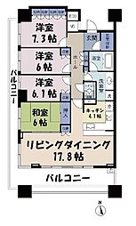 パークハウスつくば研究学園さくらレジデンス 4LDKの間取図画像