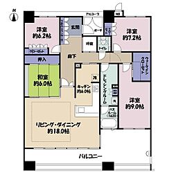 サーパスつくば研究学園 4LDKの間取図画像