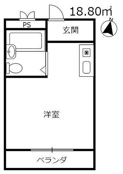 プラーフ岡本 ｜兵庫県神戸市東灘区本山北町２丁目(賃貸マンション1R・1階・18.80㎡)の写真 その2