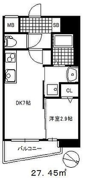 セレニテ神戸ミラクノール ｜兵庫県神戸市兵庫区荒田町１丁目(賃貸マンション1DK・3階・27.45㎡)の写真 その2