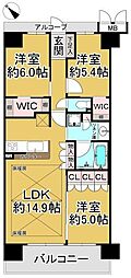Ｓ.Ｊ.Ｃレジデンス 3LDKの間取り