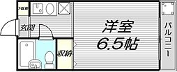 ベストレジデンス関大前2 1Kの間取図画像