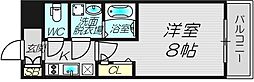 プレサンス梅田 1Kの間取図画像