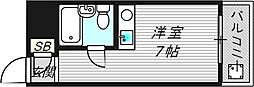 プレアール上小阪 ワンルームの間取図画像