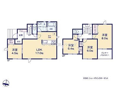 外観:17帖のゆとりあるLDKに、8帖の主寝室。シューズインクローゼットも備え、家族の暮らしを支える充実の間取りです。 外観:17帖のゆとりあるLDKに、8帖の主寝室。シューズインクローゼットも備え、家族の暮らしを支える充実の間取りです。