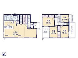 草加市手代1丁目　新築一戸建て　7期2号棟
