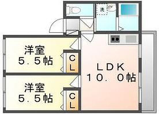 香川県高松市太田上町(賃貸アパート2LDK・1階・56.06㎡)の写真 その3