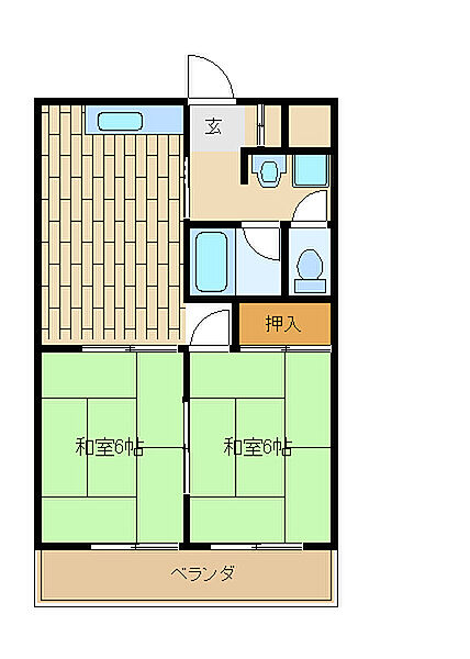 リーベンハイム1 ｜東京都江戸川区東葛西６丁目(賃貸マンション2DK・3階・42.36㎡)の写真 その2