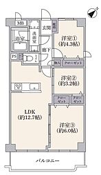 アンバサダー調布 3LDKの間取図画像