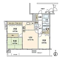 ルネサンスフォルム田無 3LDKの間取図画像