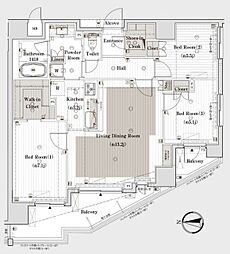 レアシス国立大学通り 3LDKの間取図画像