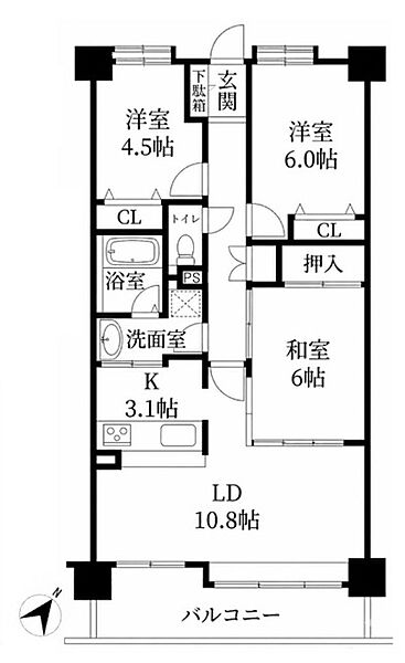 間取りを拡大表示