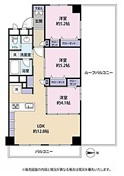 小金井中町マンション 3LDKの間取図画像