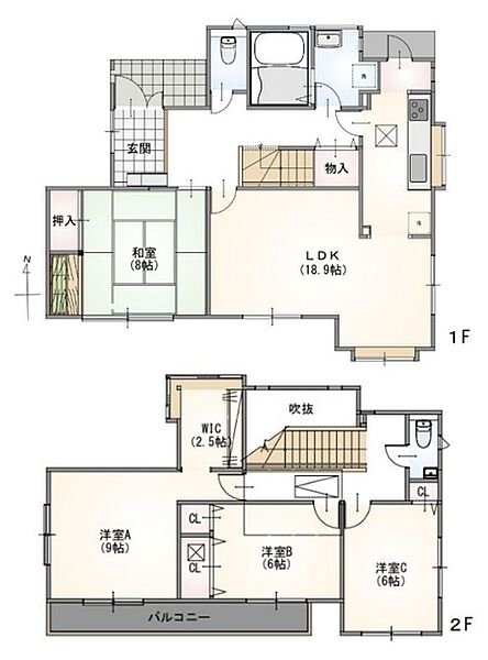 間取りを拡大表示