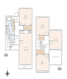 ホームタウン宮前6号棟 4LDKの間取図画像