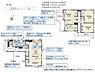 間取り：家族とのつながりを感じるオープンなアイランドキッチン＆リビング階段。3（4）LDK＋フレキシブルルーム仕様で、子どもの成長に合わせて1部屋を将来2部屋に分割可能。
