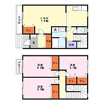 ユニフレックスＫＩＴＡＮＯ　A棟  ｜ 滋賀県栗東市大橋４丁目（賃貸アパート3LDK・1階・83.65㎡） その2