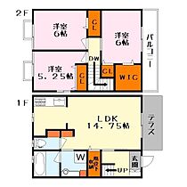 Ｍａｒｉｓｏｌ　Ｂ棟  ｜ 滋賀県栗東市目川（賃貸タウンハウス3LDK・--・78.04㎡） その2