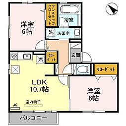 間取図画像 2LDK