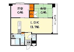 アトレー南草津 2LDKの間取図画像