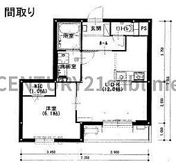 felicia 1LDKの間取図画像