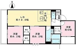 MAISON DE RAY 3LDKの間取図画像