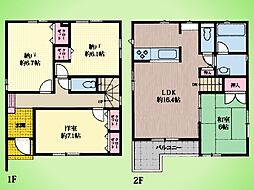 多摩市和田 戸建て 2SLDKの間取り