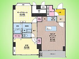 スカイプラザ赤坂 1SLDKの間取り