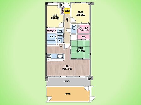 3LDK 間取り