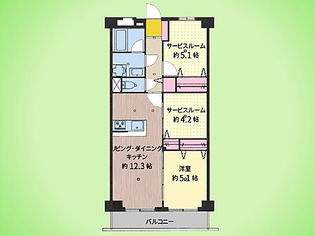 1SLDK 間取り