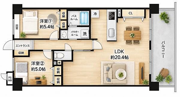 間取りを拡大表示