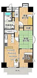 阿保ツインサンズ 3LDKの間取図画像