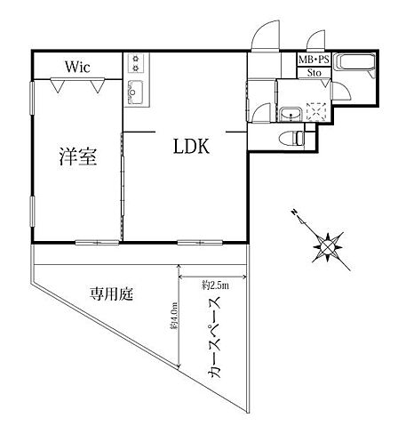 専用庭、カースペース付