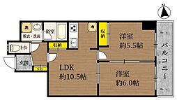 グリーンビューエコダ 2LDKの間取図画像