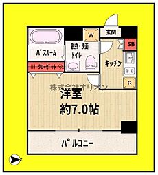 マリオン練馬 1Kの間取図画像