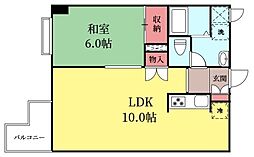 キャッスルマンション坂戸C 1LDKの間取図画像