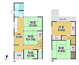 京都市左京区下鴨芝本町　中古戸建 5DKの間取り