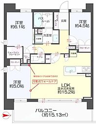 グレーシア海老名 3LDKの間取図画像