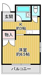 間取図画像 1K