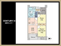 シーズクロノス新宿戸山 2LDKの間取図画像