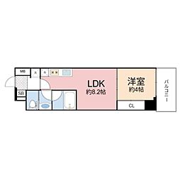 ブエナビスタ桜ノ宮イースト 1LDKの間取図画像