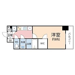 エスリード京橋グランツ 1Kの間取図画像