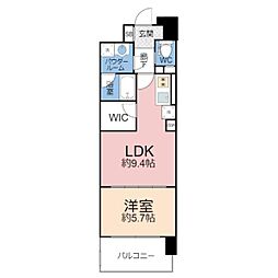 ネットフローラ天満橋 1LDKの間取図画像