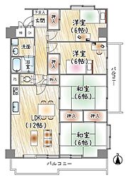 桜宮コンソルト 4LDKの間取図画像