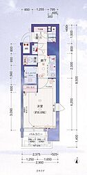 プレサンス名古屋城前 1Kの間取図画像