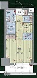プレサンスSAKAE白川公園 1Kの間取図画像