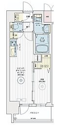 エステムコート名古屋TWINEAST 1LDKの間取図画像