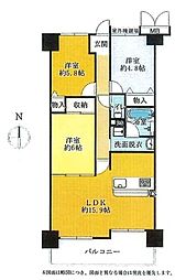 パストラーレ天理 3LDKの間取図画像